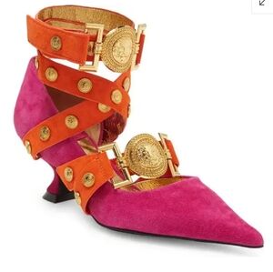 Jeffrey Campbell LEOS Ankle Wrap Kitten Heel Pump 